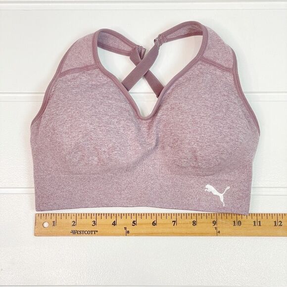 Puma Women’s Mauve Removable Pads Convertible Strap Sports Bra Size Small - Picture 6 of 6